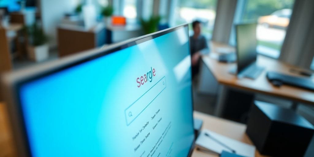 a search engine on a computer screen as we answer what does serp mean in SEO