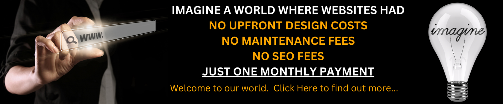 website design and seo with no upfront fees promo banner